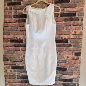 Vintage Anne Klein Body Con Sleeveless White Dress size 6